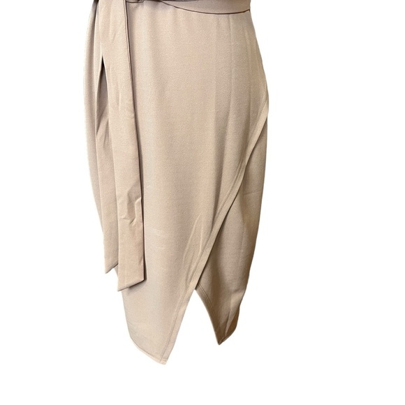 Kensie Tie Front Blouson Dress. Tan Blush Size 10 #1333 NWT - Picture 7 of 12